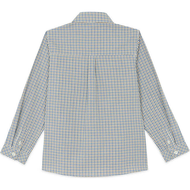 Cotton Plaid Shirt, Ecorce White - Shirts - 2