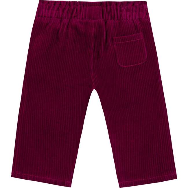 Baby Cotton Pants, Rhododendron Red - Pants - 2