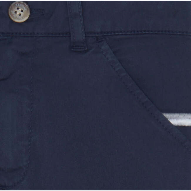 Cotton Long Pants, Marine Blue - Pants - 2