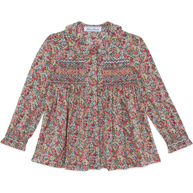 Cotton Flower Tunic, Dark Grey