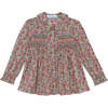 Cotton Flower Tunic, Dark Grey - Shirts - 1 - thumbnail