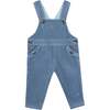Cotton Baby Overalls, Gray Blue - Overalls - 1 - thumbnail