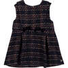 Baby Sleeveless Plaid Dress, Marine Blue - Dresses - 1 - thumbnail