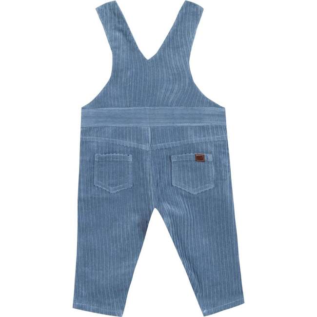 Cotton Baby Overalls, Gray Blue - Overalls - 2