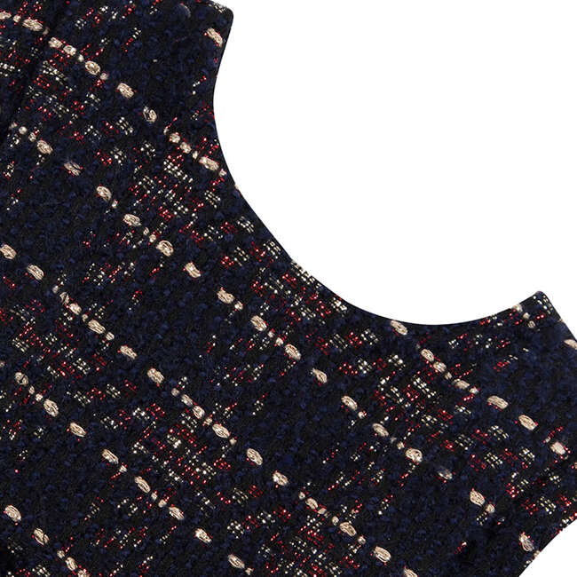 Baby Sleeveless Plaid Dress, Marine Blue - Dresses - 2
