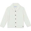 High-Neck Wool Sweater, Nacre White - Sweaters - 1 - thumbnail