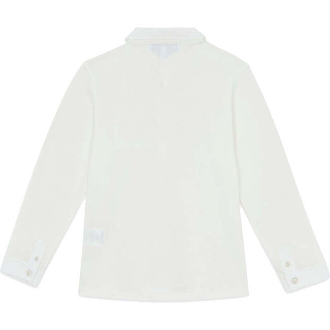 Cotton Shirt, Nacre White - Shirts - 2