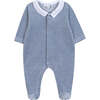 Baby Pajamas, Denim Blue - Footie Pajamas - 1 - thumbnail