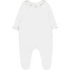 Cotton Baby Pajamas, Nacre White - Footie Pajamas - 2