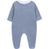 Baby Pajamas, Denim Blue - Footie Pajamas - 2