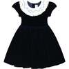 Celestine Navy Velvet Smocked Dress - Dresses - 1 - thumbnail