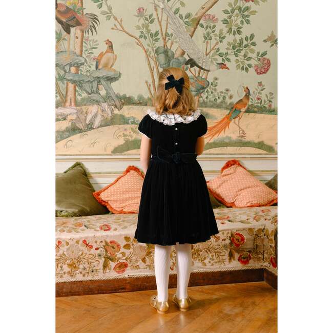Celestine Navy Velvet Smocked Dress - Dresses - 6