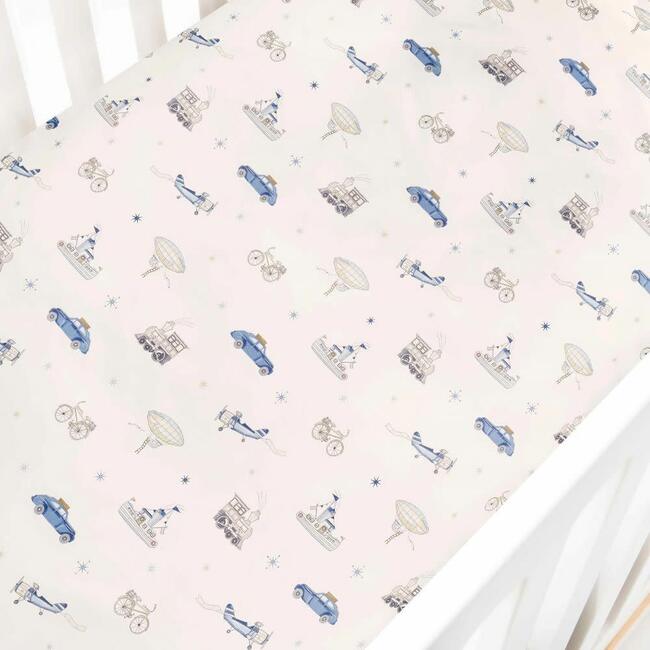 Transit Treasures, Crib Sheet, Blue