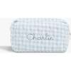 Toiletry Pouch, Blue Gingham - Bath Accessories - 1 - thumbnail