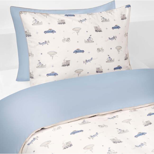 Transit Treasures, Twin Duvet Set, Blue