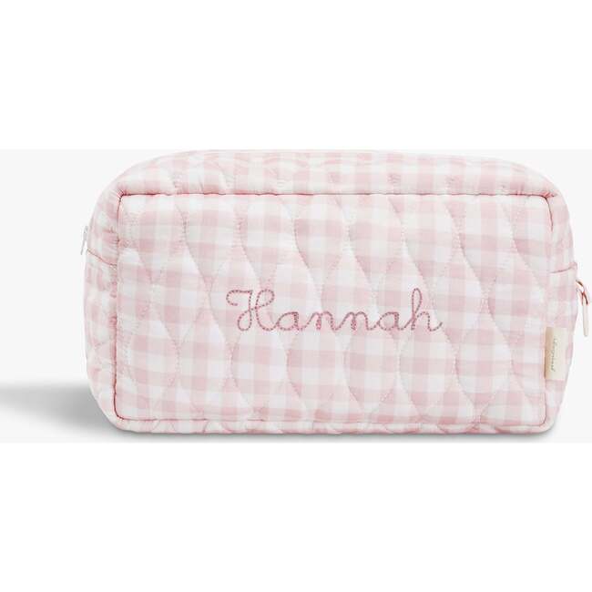 Toiletry Pouch, Pink Gingham