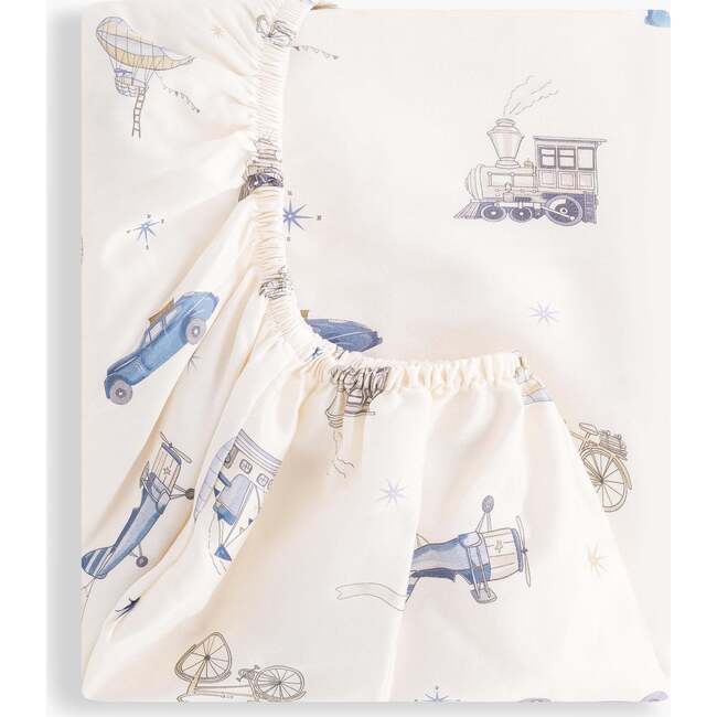 Transit Treasures, Crib Sheet, Blue - Crib Sheets - 2