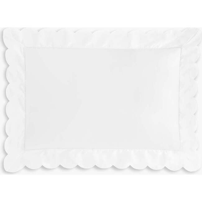 Scalloped Starlight, Toddler Pillow, White