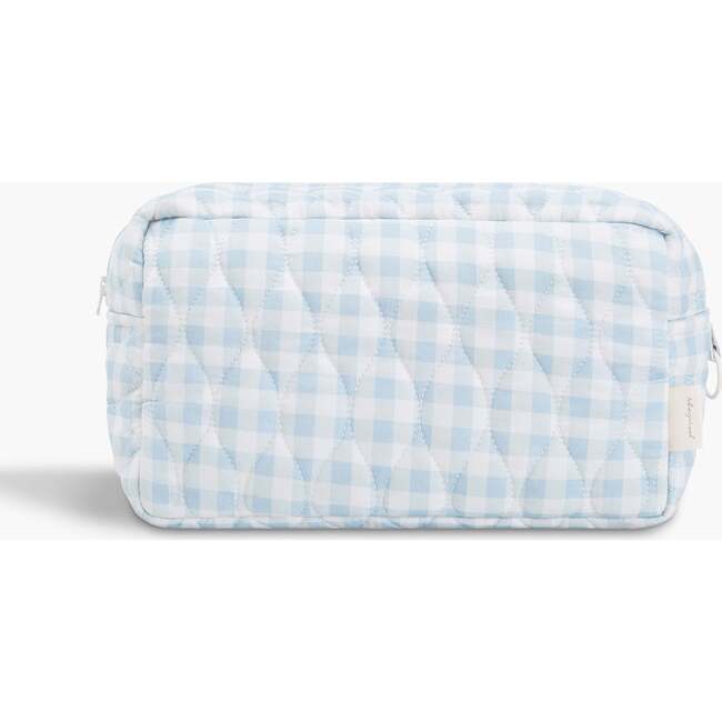 Toiletry Pouch, Blue Gingham - Bath Accessories - 2