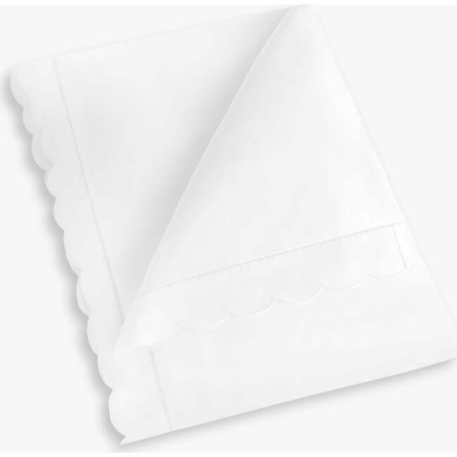 Scalloped Starlight, Baby Duvet Set, White