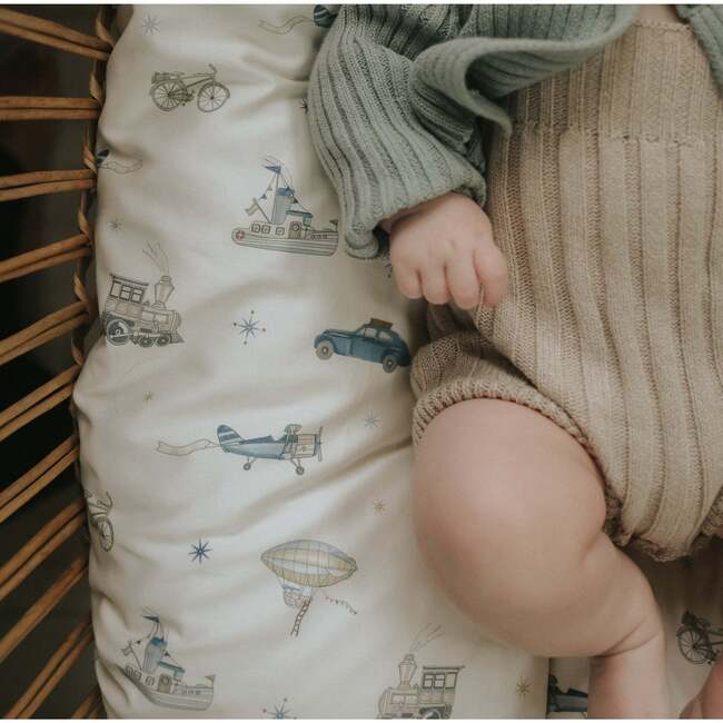 Transit Treasures, Crib Sheet, Blue - Crib Sheets - 7