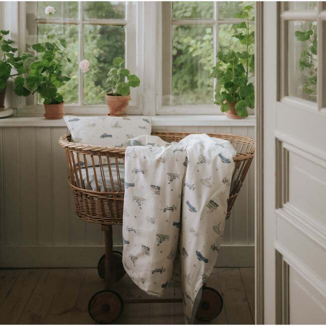 Transit Treasures, Baby Duvet Set, Blue - Duvet Sets - 7