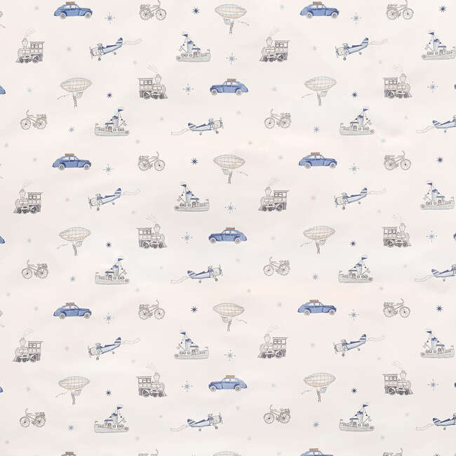 Transit Treasures, Twin Duvet Set, Blue - Duvet Sets - 7