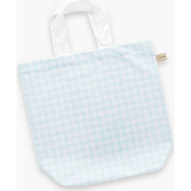 Picnic Gingham Play Mat, Blue - Blankets - 3