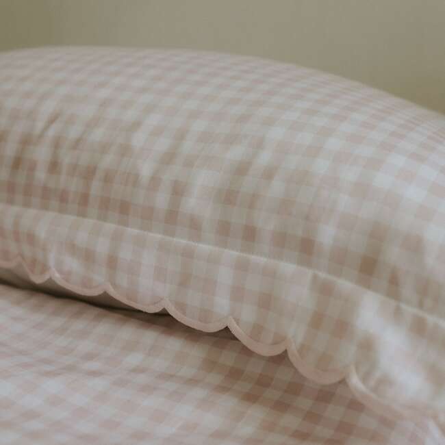 Picnic Gingham Twin Duvet Set, Pink - Duvet Sets - 5