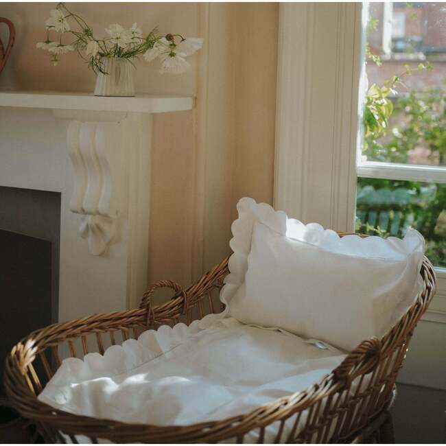 Scalloped Starlight, Baby Duvet Set, White - Duvet Sets - 6