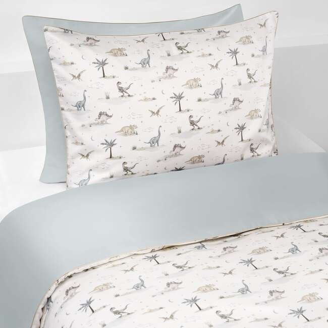 Dino Dreams, Twin Duvet Set, Sage