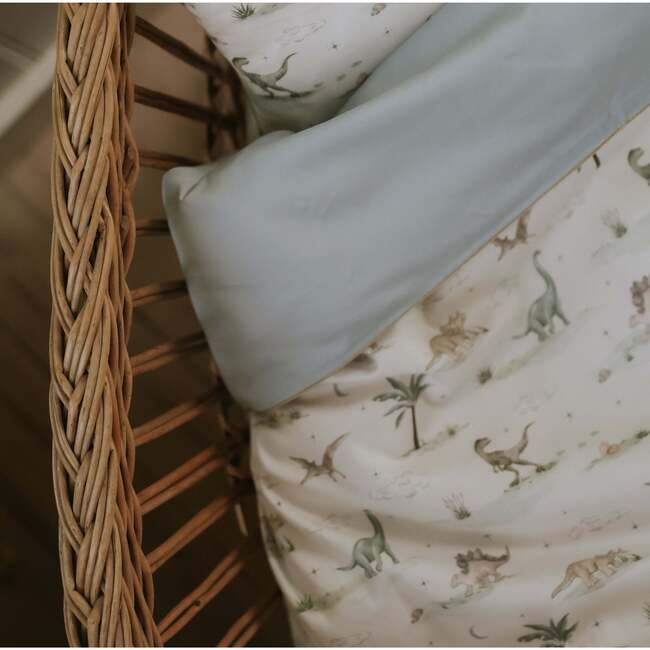 Dino Dreams, Baby Duvet Set, Sage - Duvet Sets - 6