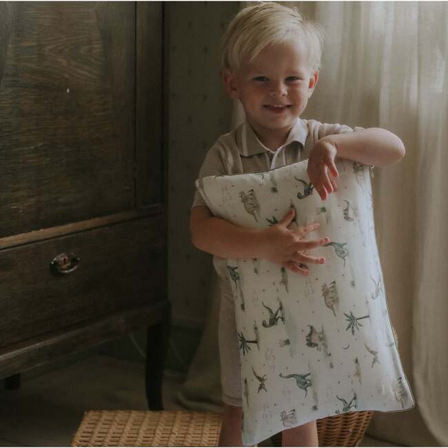 Dino Dreams, Toddler Pillow, Sage - Pillows - 6