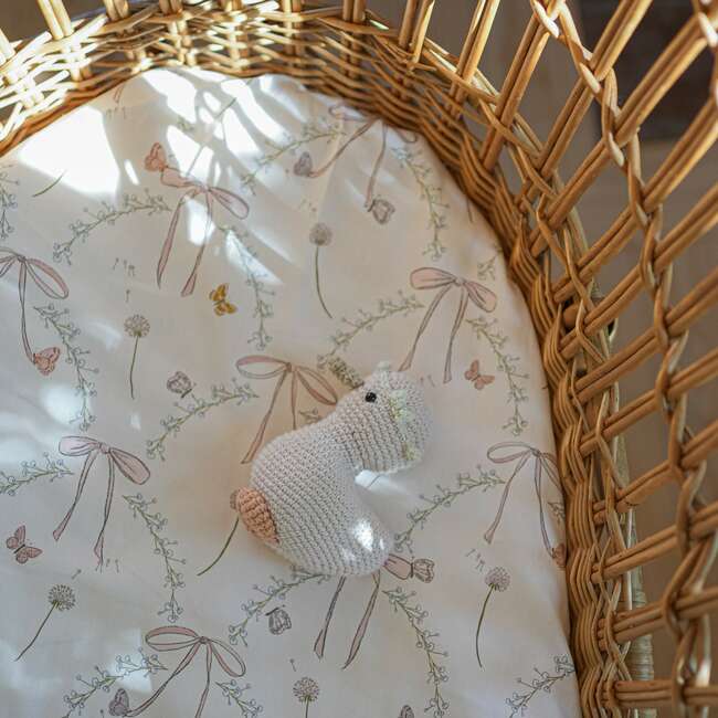 Bows & Butterfly Kisses, Crib Sheet, Pink - Crib Sheets - 5