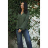 Catherine Top, Army Green - Blouses - 1 - thumbnail