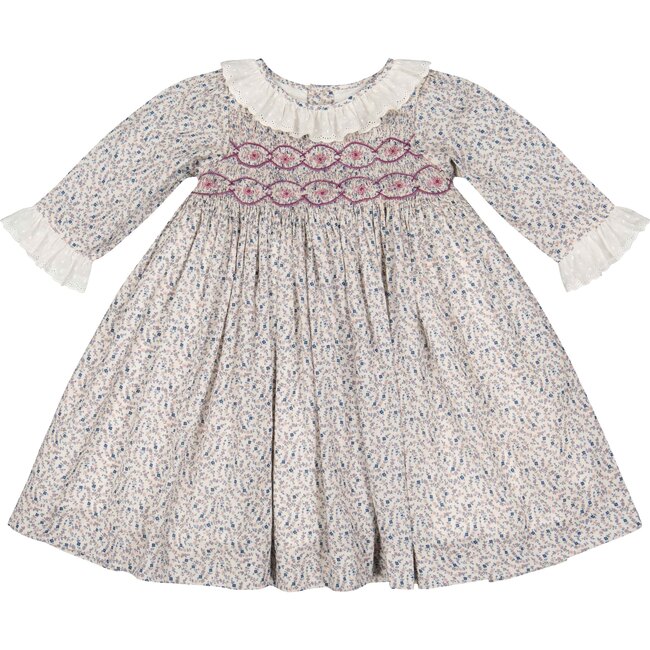 Isadora Floral Long Sleeve Smocked Dress