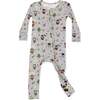 Little Monsters Bamboo Convertible Footie, Pink - Footie Pajamas - 1 - thumbnail
