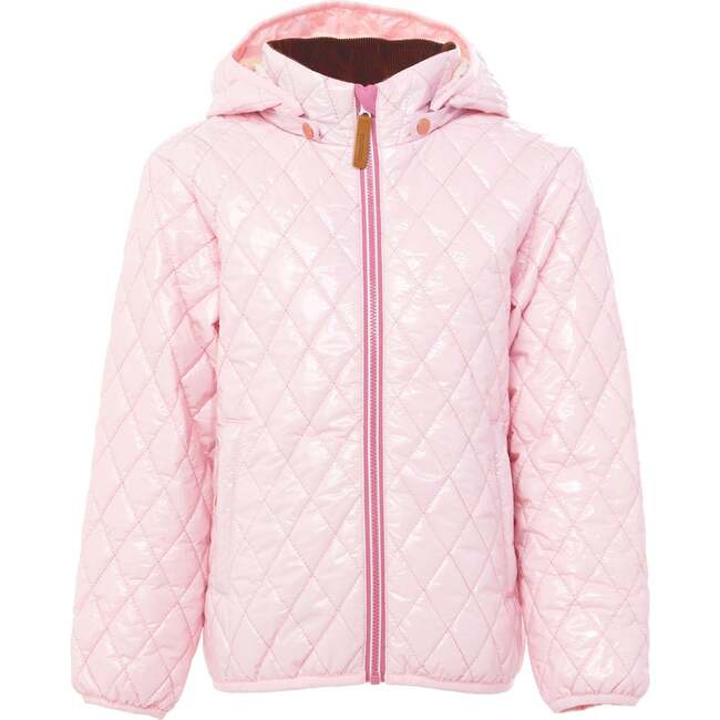 Kids Quilted Puffer Jacket, Shiny Ballerina Pink