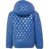 Kids Quilted Puffer Jacket, Shiny Mountain Blue - Coats - 2