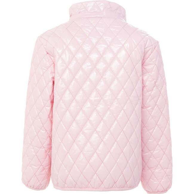 Kids Quilted Puffer Jacket, Shiny Ballerina Pink - Coats - 2