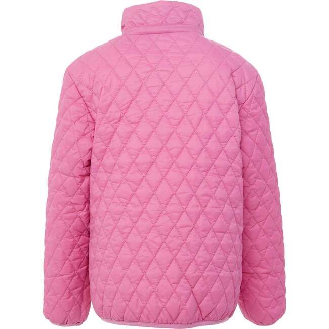 Kids Quilted Puffer Jacket, Rose Pink - Coats - 2