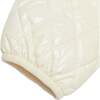 Kids Quilted Puffer Jacket, Shiny Winter White - Coats - 3