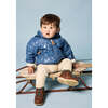 Kids Quilted Puffer Jacket, Shiny Mountain Blue - Coats - 4