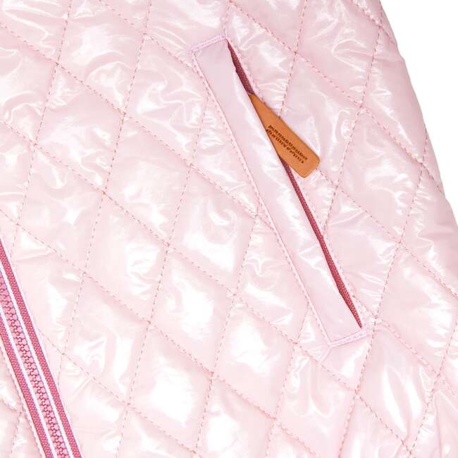 Kids Quilted Puffer Jacket, Shiny Ballerina Pink - Coats - 3