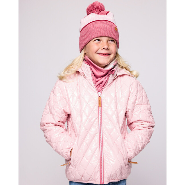 Kids Neck Warmer, Rose Pink - Scarves - 2