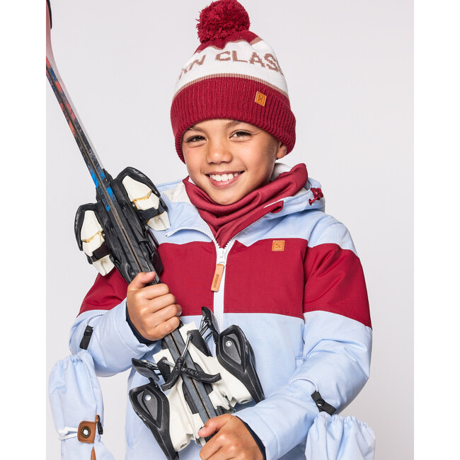Kids Neck Warmer, Heritage Red - Scarves - 2