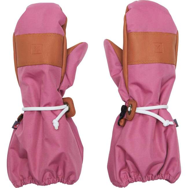 Adult Waterproof Ski Mitten, Rose Pink
