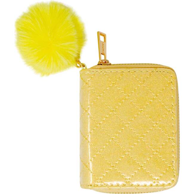 Sparkle Quilted Wallet,  Yellow