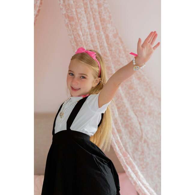Eloise™ x Bits & Bows Pearl Bow Necklace, Pink - Necklaces - 2
