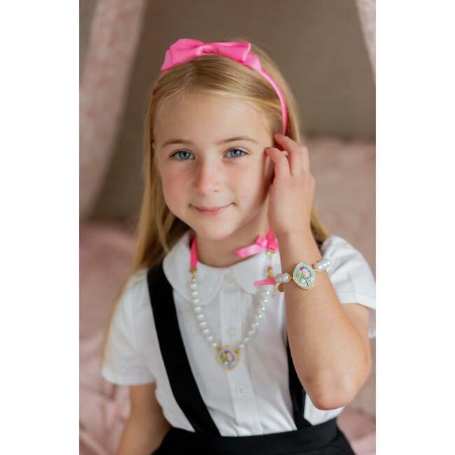 Eloise™ x Bits & Bows Satin Bow Headband, Pink - Headbands - 3